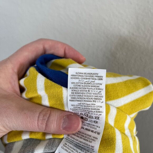 Baby Boden Colorful Striped Romper Sleeper 12-18M Snap Front Cotton - Picture 6 of 6